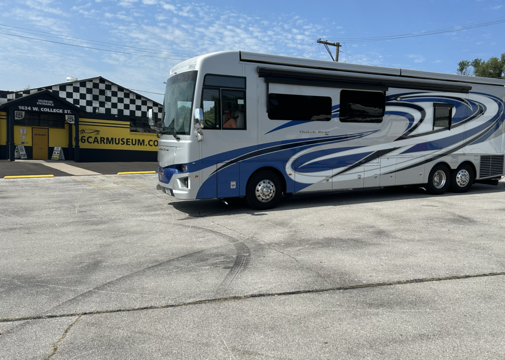 RV parked near Route 66 Car Museum